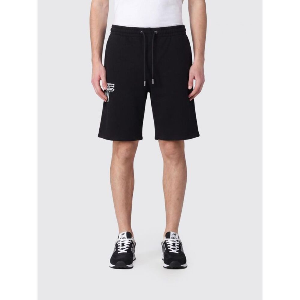 Off-White Men Off-White Cotton Sport Shorts With Diag Logo And Drawstring Waist